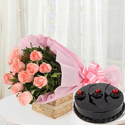 roses and cake