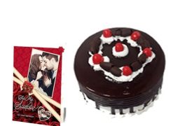Black Forest Cake with Greeting card-0