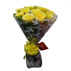 Wrapped Yellow Bouquet-0