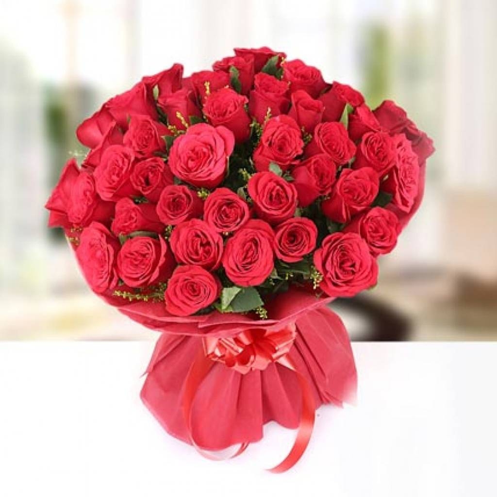 Heavy 40 Red Roses Bouquet