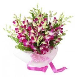 Bouquet of White & Purple Orchids-0