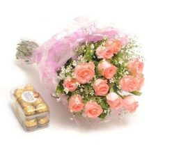 Ferrero Rocher with Pink Roses combo-0