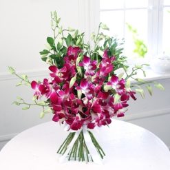 Fresh Purple Orchids Bouquet-0