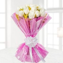 White Roses Bouquet-0