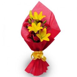 Yellow Lilies Bouquet-0