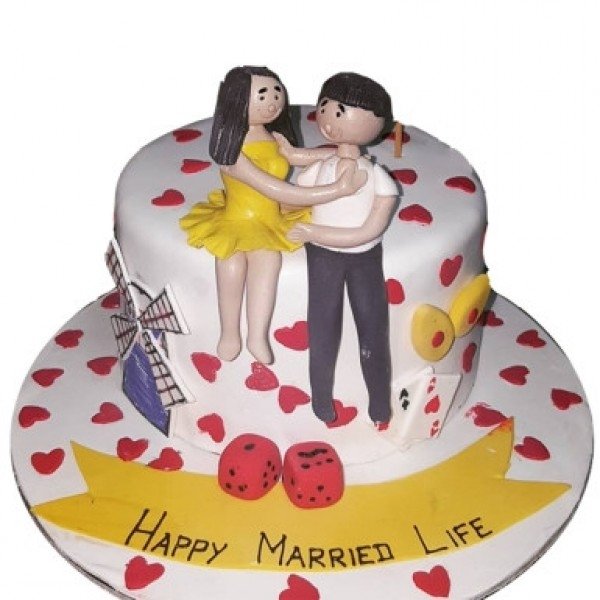 Buy, Send or Order Online Classy Couple Wedding Cake | Winni | Winni.in