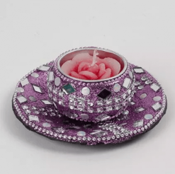 Designer Candle with Tray-0