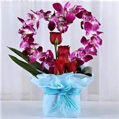 Heart Shaped Orchid Bouquet