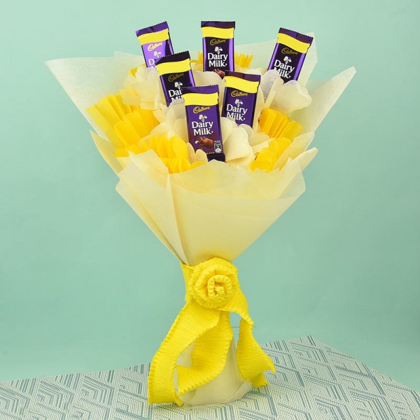 Chocolate Day Dairy Milk Bouquet | Chocolate Day | Midnight Delivery