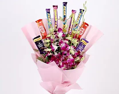 Orchid Choco Bouquet
