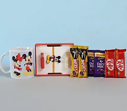 Mickey Rakhi with Mug and Chocolates