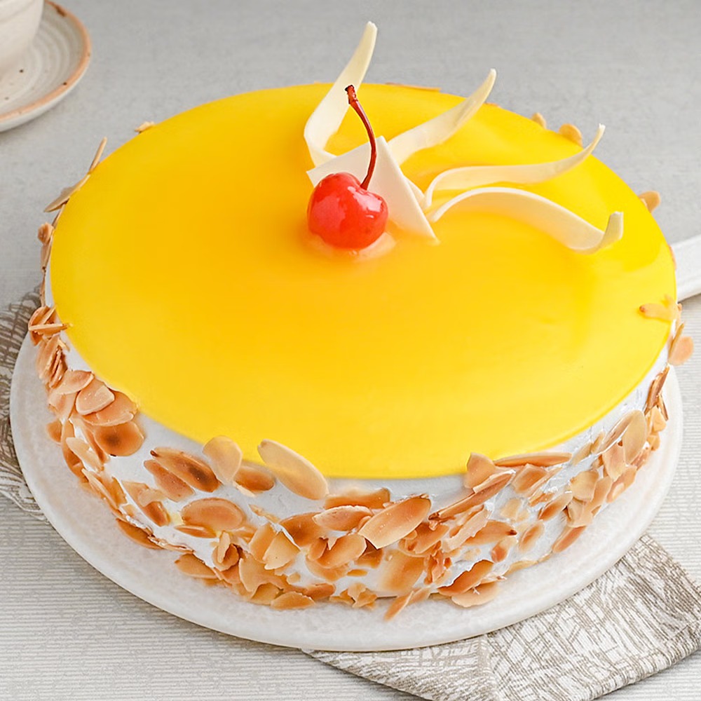 EGGLESS Mango Delight Cake - Cake Connection| Online Cake | Fruits |  Flowers and gifts delivery